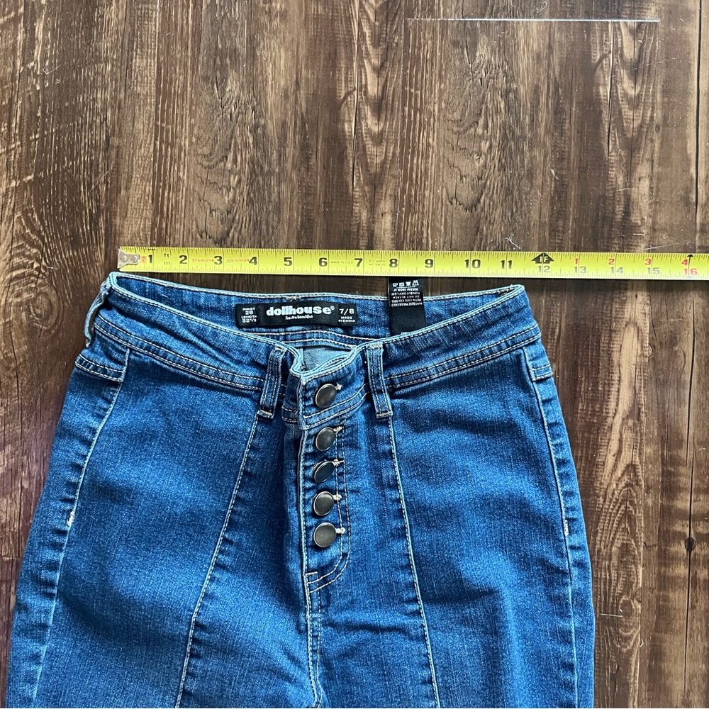 Dollhouse Women's High Rise Denim Jeans 7/8 - Picture 4 of 6